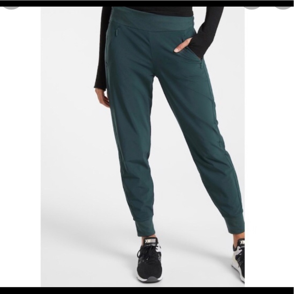Athleta Lined Soho Jogger- GREEN